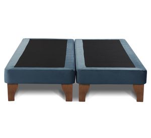 Base cama europea King base dividida Zen azul petróleo