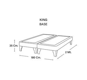 Base cama europea King base dividida Zen azul petróleo