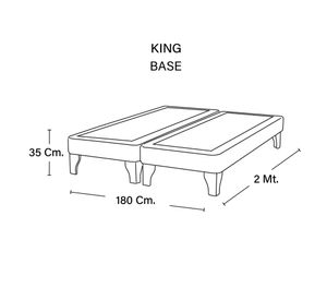 Base cama europea Zen King burdeo