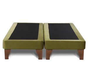 Base cama europea King base dividida Zen verde