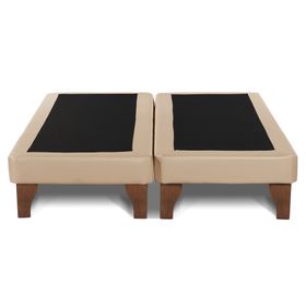 Base cama europea 2 plazas base dividida Zen beige