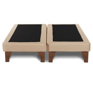 Base cama europea 2 plazas base dividida Zen beige