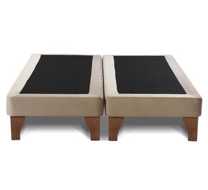 Base cama europea 2 plazas base dividida Zen beige