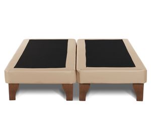 Base cama europea King base dividida Zen beige