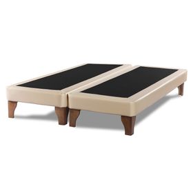 Base cama europea 2 plazas base dividida Zen beige