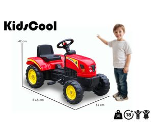 Tractor a pedal rojo