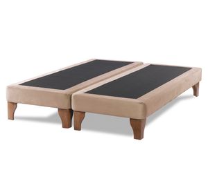 Base cama europea 2 plazas base dividida Zen beige