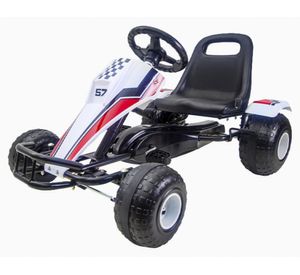 Go kart racing pedales blanco