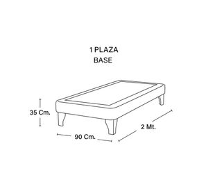 Base cama europea 1 plaza Zen negro