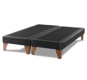 Base cama europea 2 plazas base dividida Zen negro