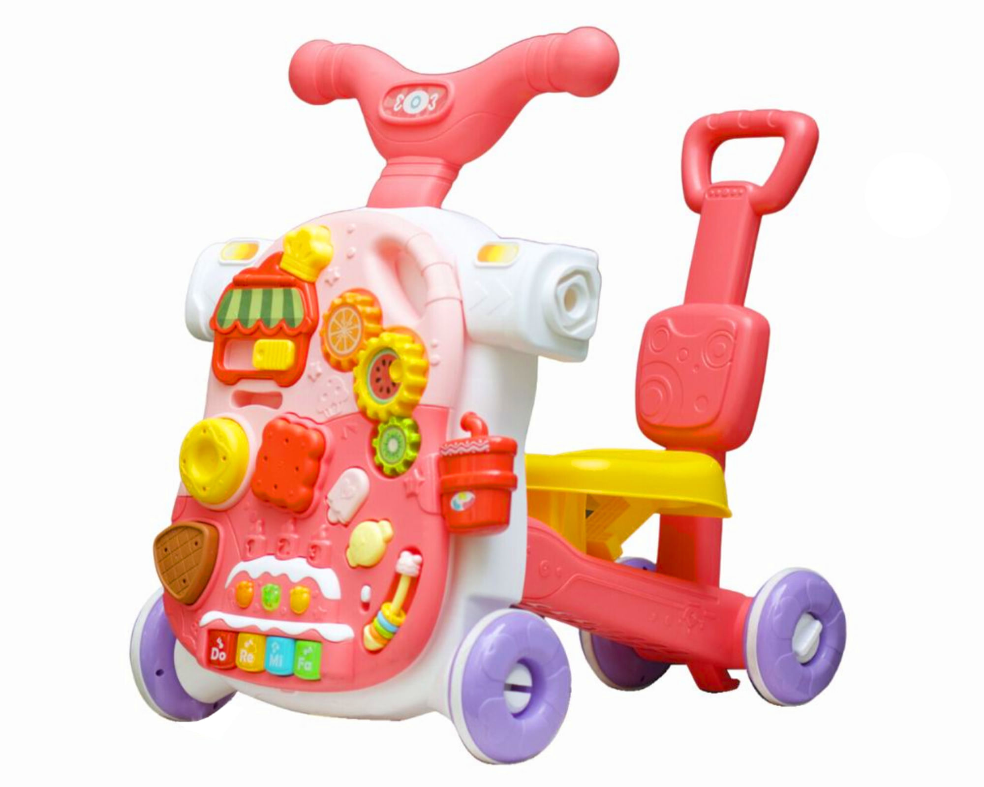 Kidscool Caminador multifunción 4 en 1 rosado