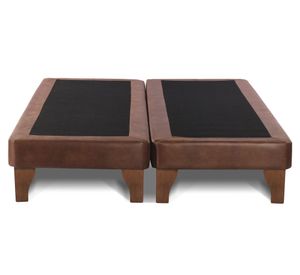Base cama europea 2 plazas base dividida Zen tabaco