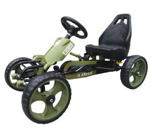 Go kart racing pedales Army verde