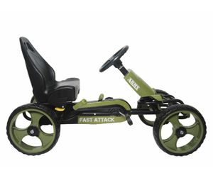 Go kart racing pedales Army verde