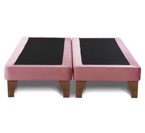 Base cama europea King base dividida Zen rosa