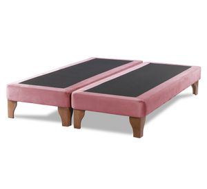 Base cama europea King base dividida Zen rosa