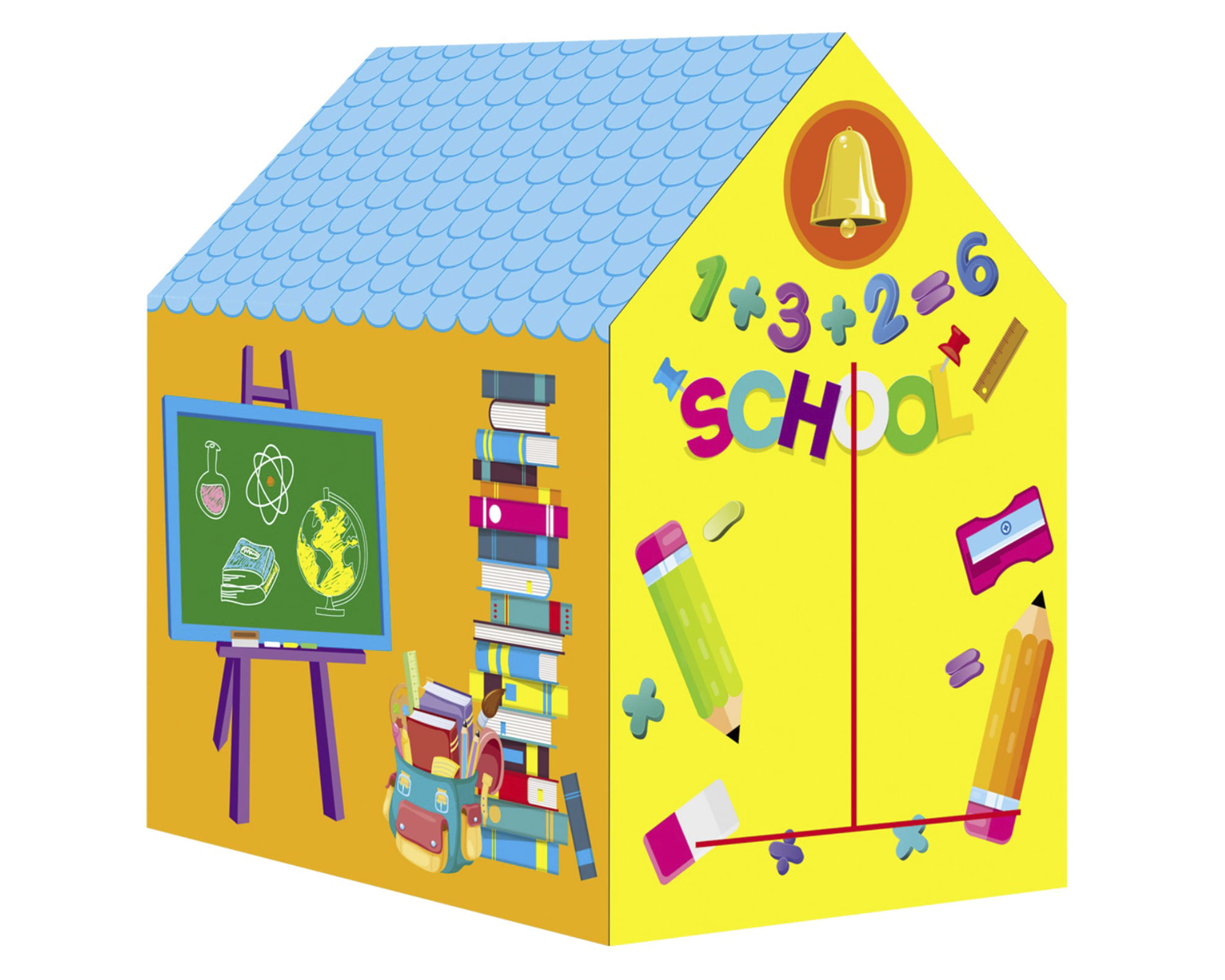 Kidscool Carpa infantil School House amarillo