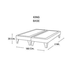 Base cama europea King base dividida Zen café moro