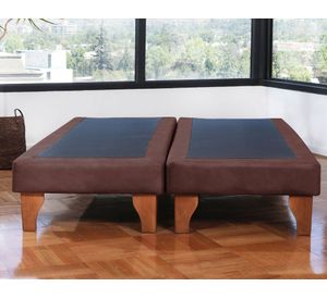 Base cama europea 2 plazas base dividida Zen chocolate