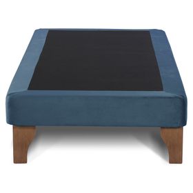 Base cama europea 1 plaza Zen azul petróleo