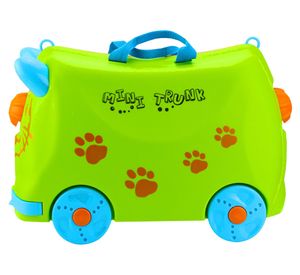 Maleta correpasillos con ruedas verde