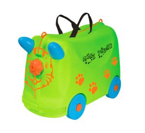 Maleta correpasillos con ruedas verde