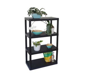 Estante modular 4 niveles negro