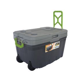 Cooler térmico ruedas 54 lt gris/verde