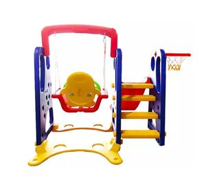 Resbalín + columpio + aro básquetbol Smile 3 en 1 Kidscool