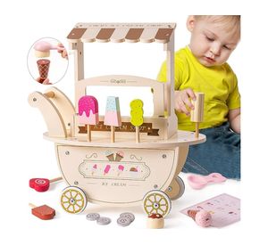 Carrito Ice Cream MDF rosado