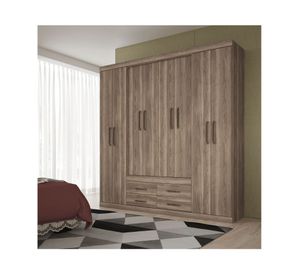 Clóset 8 puertas 4 cajones Nápoles castaño Altavision