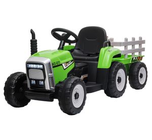 Tractor a batería con remolque 8610024A-VE verde