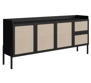 Buffet 3 puertas 2 cajones Oslo negro