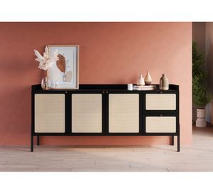Buffet 3 puertas 2 cajones Oslo negro