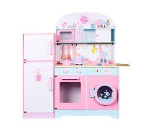 Cocina con refrigerador Vintage Kidscool