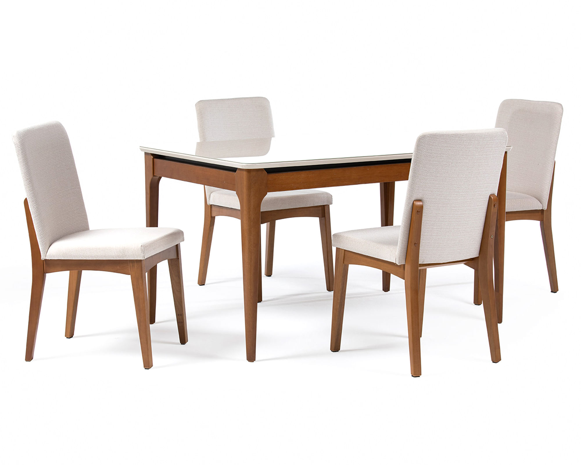 Decocasa Comedor Addar 4 sillas Olive beige