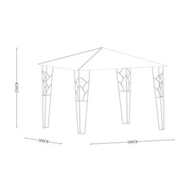 Pérgola 300x300 cm taupe Outzen.