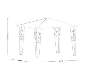 Pérgola 300x300 cm taupe Outzen.