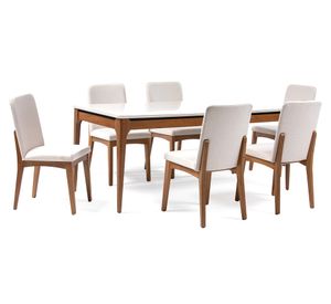 Comedor Addar 6 sillas Olive beige