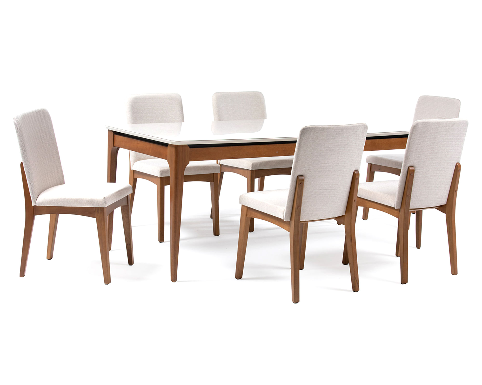 Decocasa Comedor Addar 6 sillas Olive beige