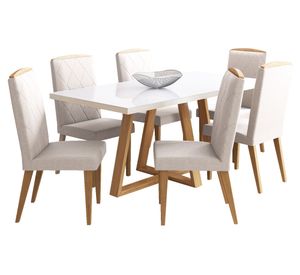 Comedor Mara + 6 sillas Daisy Decocasa