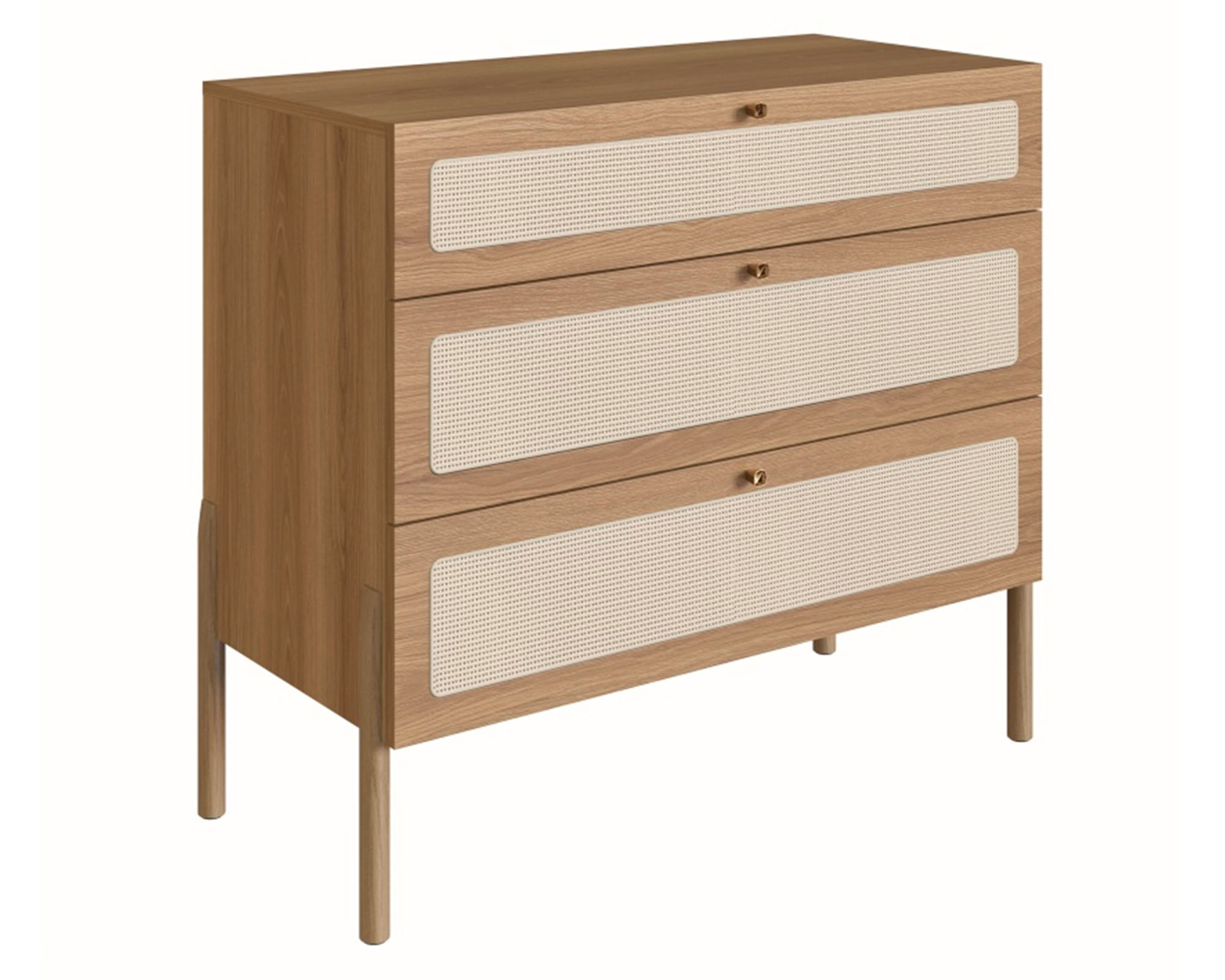 Decocasa Cómoda 3 cajones 27934 natural