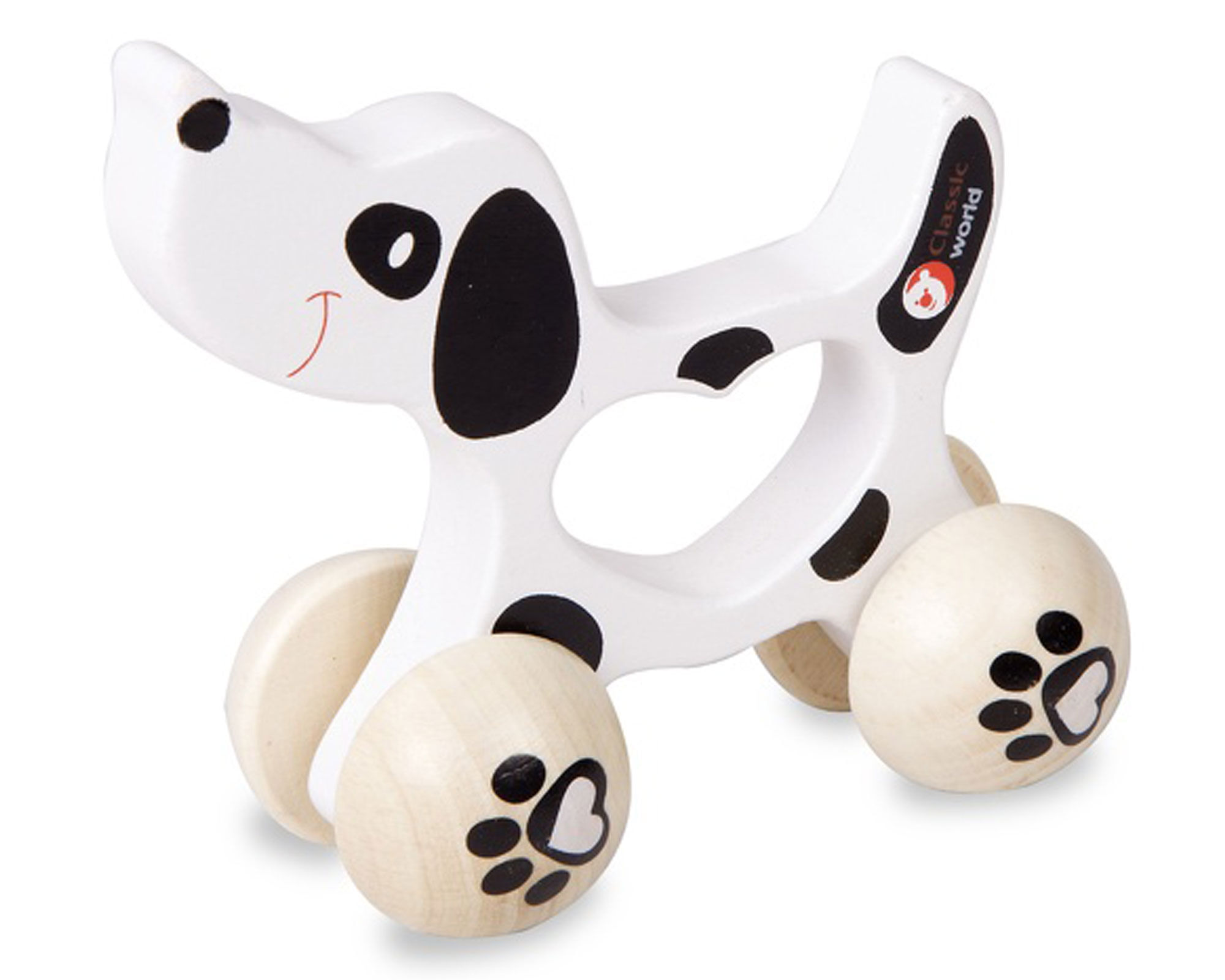 Juego arrastre Doggy roller blanco/negro Kidscool.