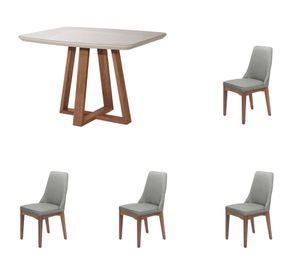 Comedor + 4 Sillas Elsie Matelasse