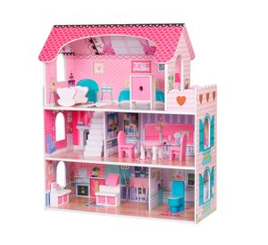 Casa muñecas 3 pisos Lily rosado