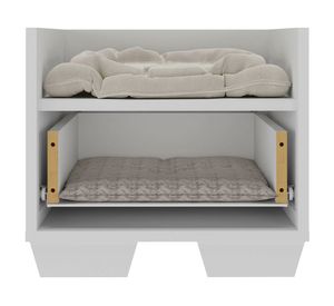 Cama gato con cajón 34.5x40x40 cm blanco