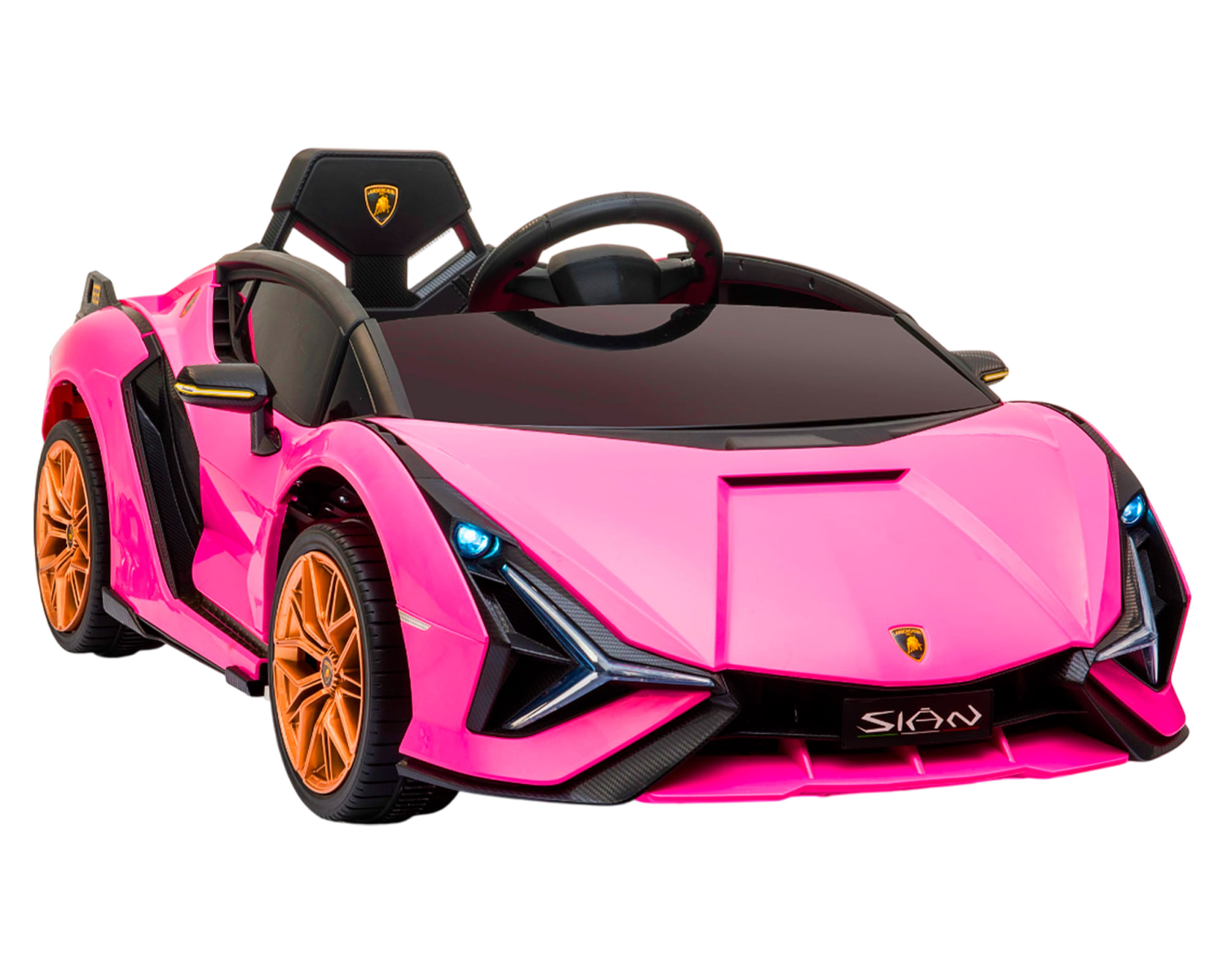 Auto a batería Lamborghini Sian rosado Kidscool