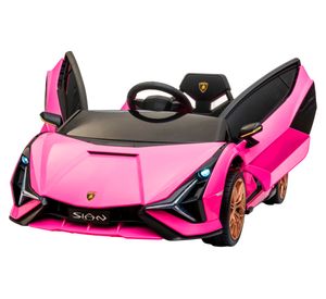 Auto a batería Lamborghini Sian rosado Kidscool