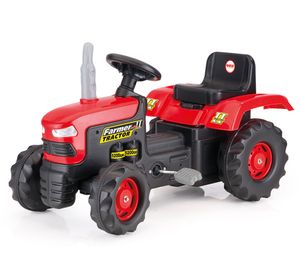 Tractor a pedales Farmer rojo Kidscool