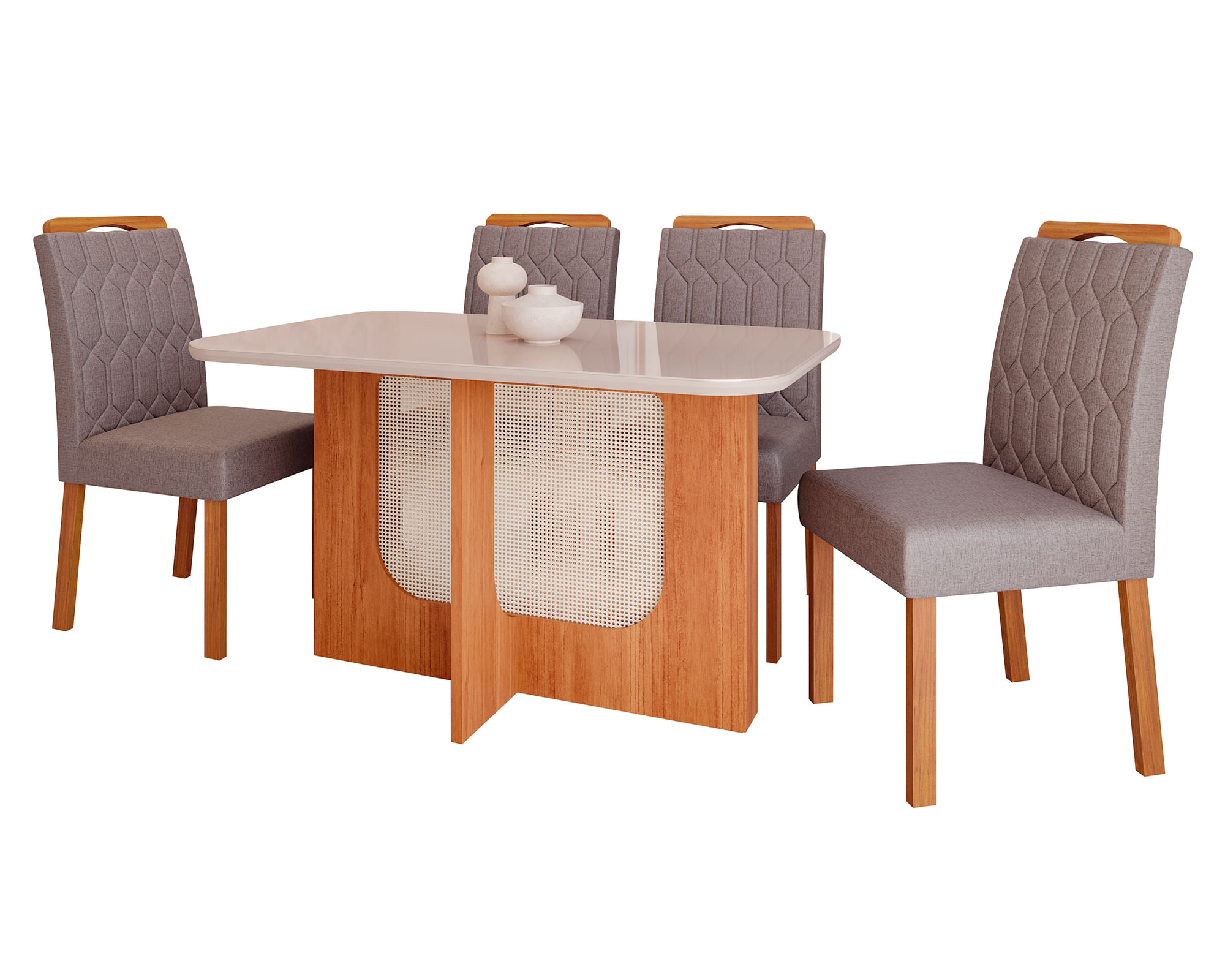 Decocasa Comedor Louis 1.3 + 4 sillas Paola